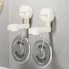 2Pcs Plastic Hair Blow Dryer Rack Wall-Monteud Blow Dryer Storage Rack  for Home