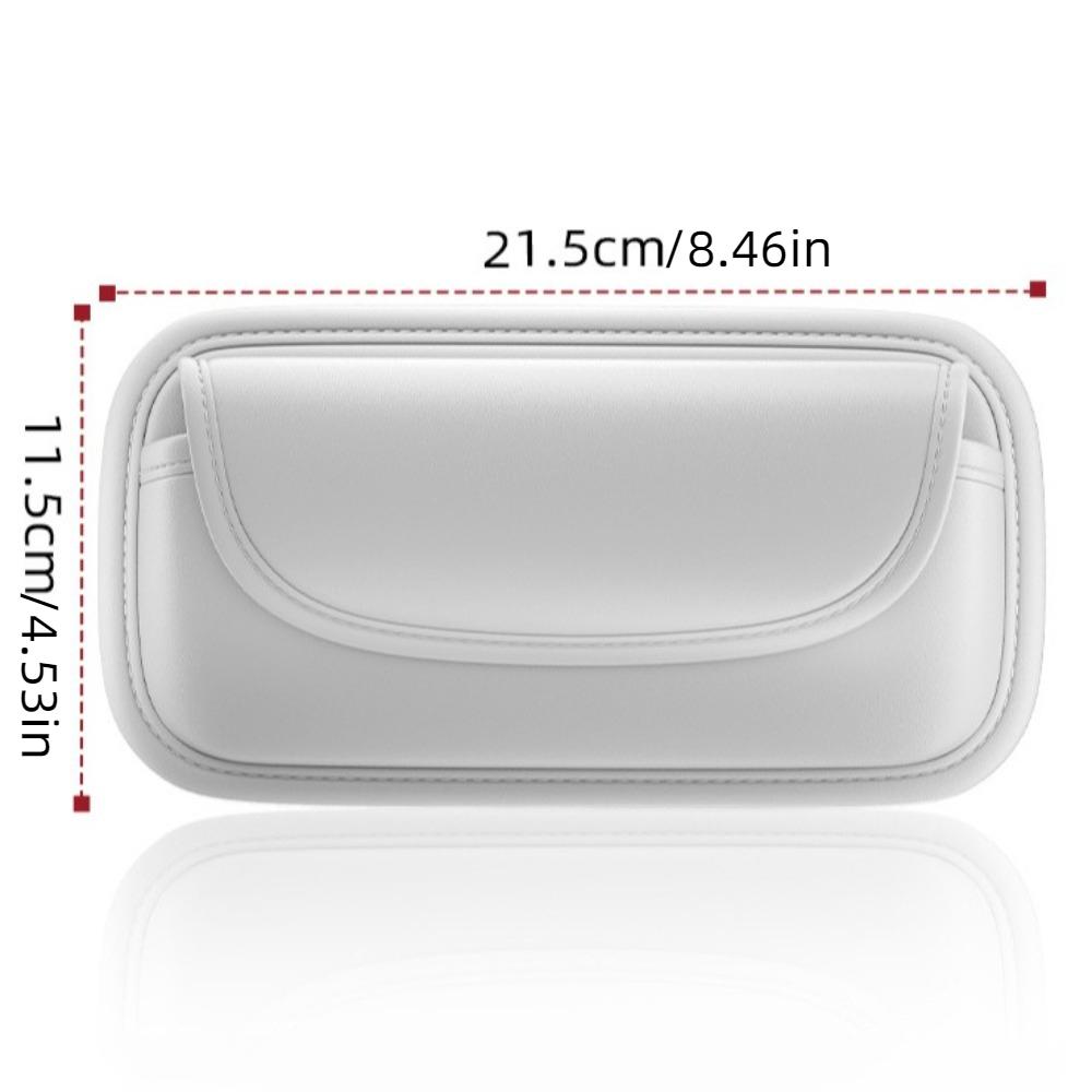 Leather Car Glasses Case Multifunctional Sun Visor Clip Organizer Sunglasses Storage Box  Card