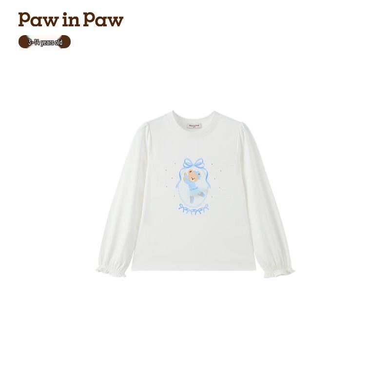 PawinPaw Girls  Cartoon Bear Long Sleeve T-shirt 140