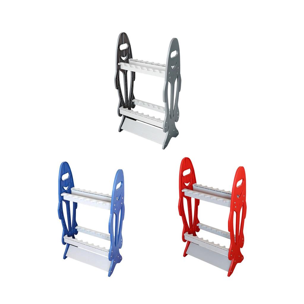 Fishing Rod Holder Bracket Store Rods Display Stand Rack Gray
