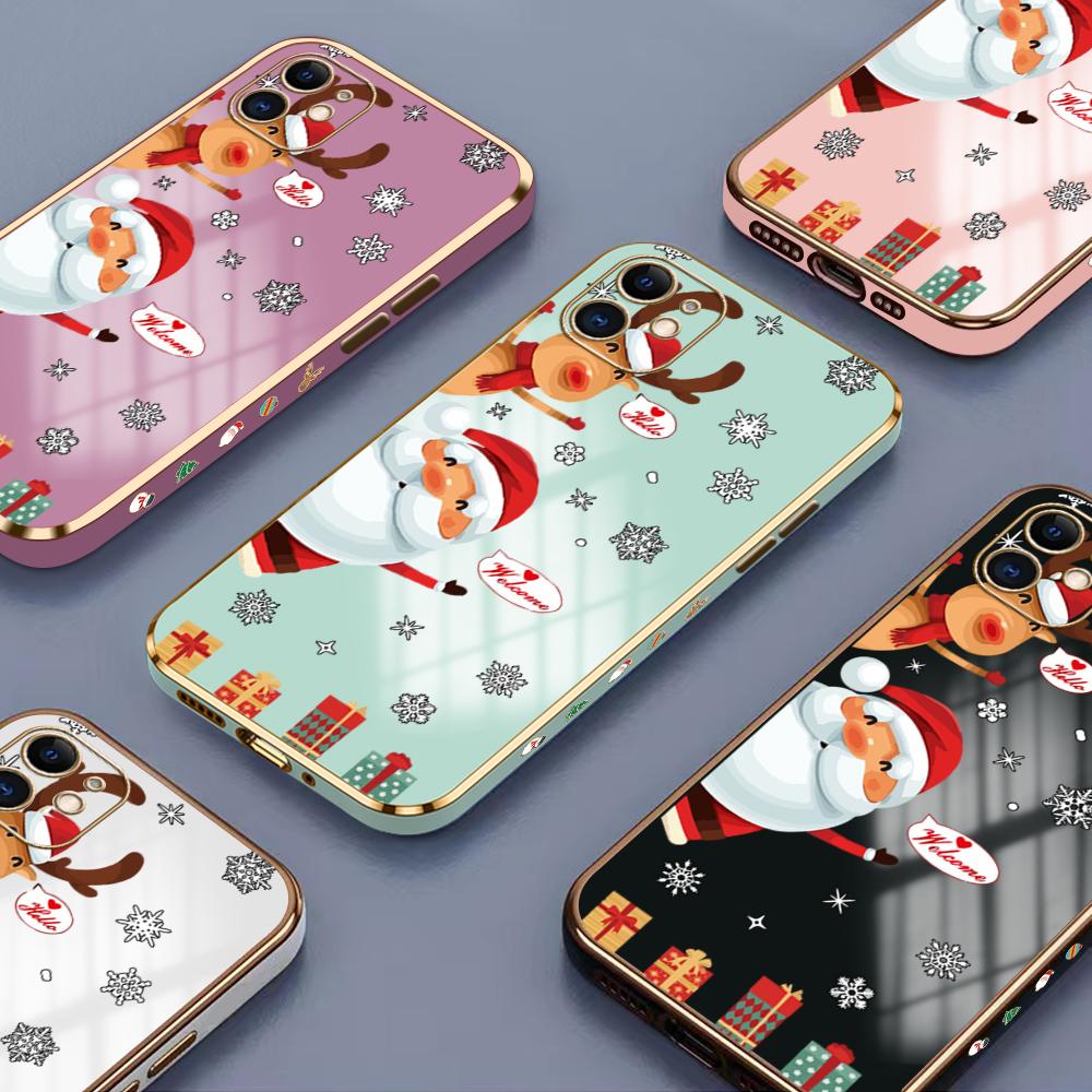 Barevné tiskové vzory Pouzdro se čtvercovým vzorem na hraně Pokovené pouzdro telefonu Luxusní pokovování měkké pouzdro na telefon pro iPhone Motorola Moto OnePlus Samsung