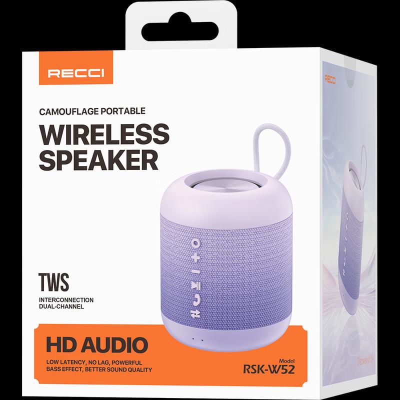 Recci RSK-W52 Portable Bluetooth Speaker CN plug (adapter included)