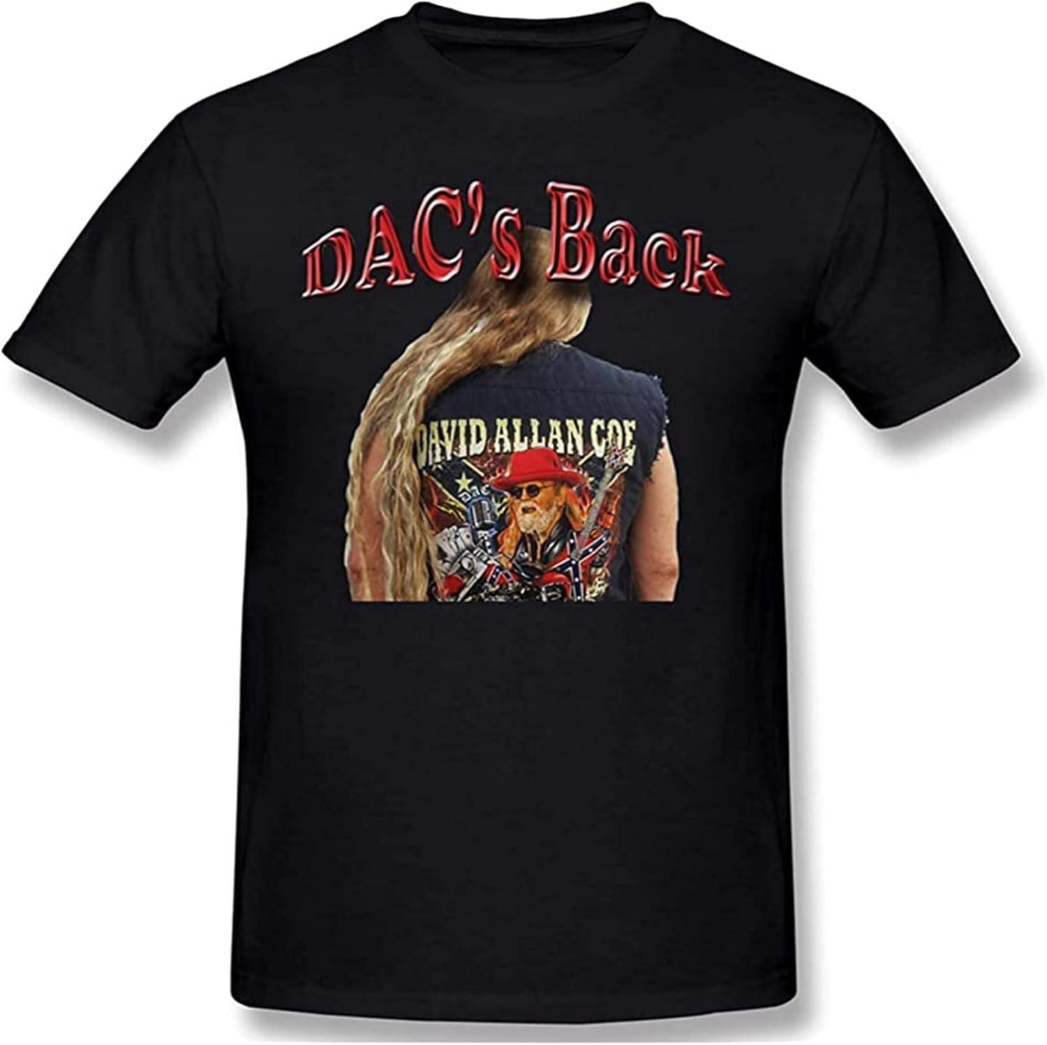 SPECIRL David Allen Coe Mens Basic Cotton Short Sleeve Graphic Novelty T-Shirt Fashion Tee Tops XS S