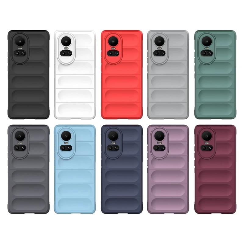 Case For OPPO Reno 10 Pro 5G Back Cover Phone Case Liquid Silicone Anti-fall Shockproof Armor Cases Funda Coque