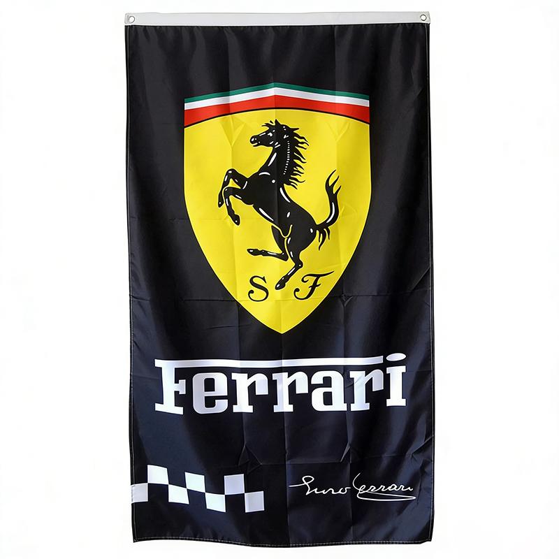For Ferrari Fashion Classic Sports Modification Room Wall Hanging Cloth Hanging Flag To Support Big Flag Competition Cheering