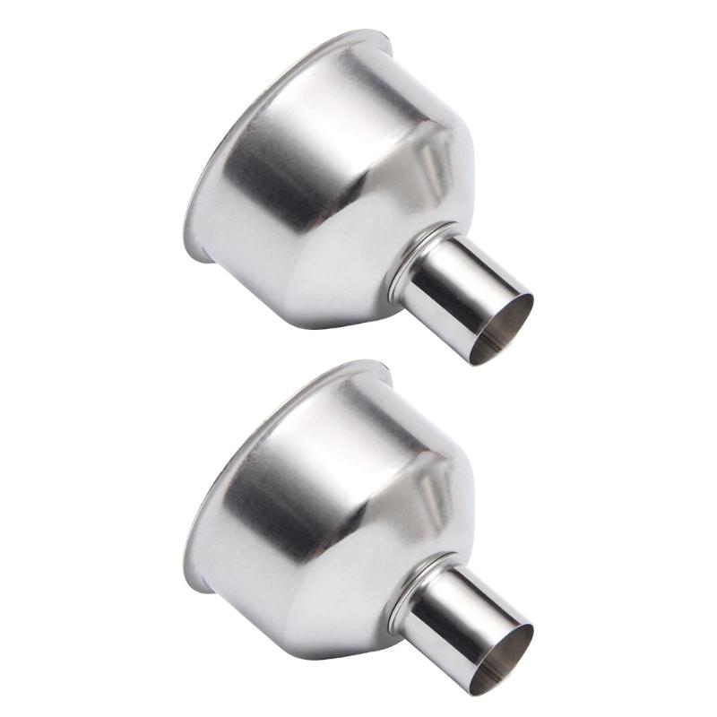 

Pack of 2 Multifunctional Stainless Steel Kitchen Funnel Versatile for Various Liquids Container Oils and Spices