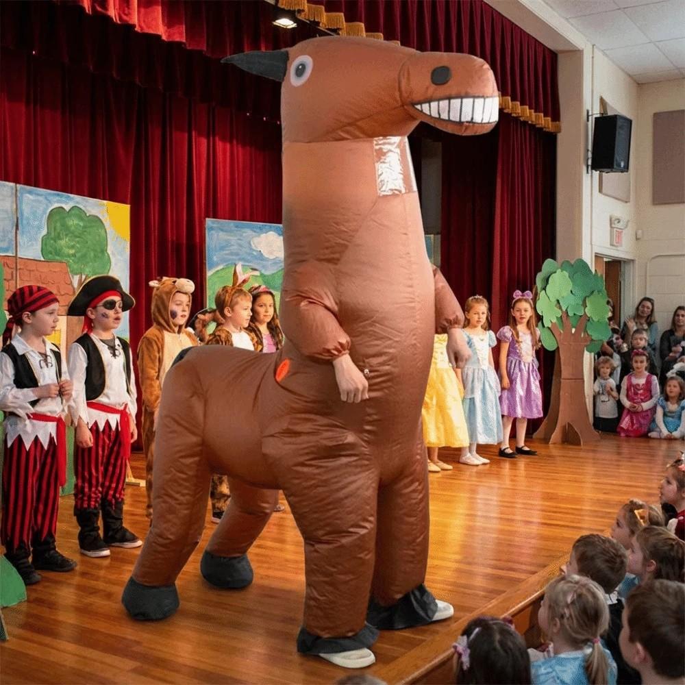 Cartoon Inflatable Horse Riding Costume Waterproof Party Cosplay Outfit  Party Supplies