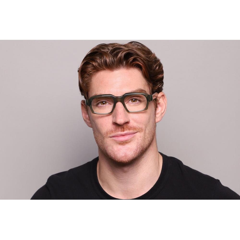 Full Rim Square Transparent Green Smartbuy Collection Brenan 94721 C2 Fashion Unisex Eyeglasses