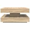 Rotating Coffee Table 360 degrees  Swivel Sonoma Oak Finish 70 x 70 x 34.5 cm