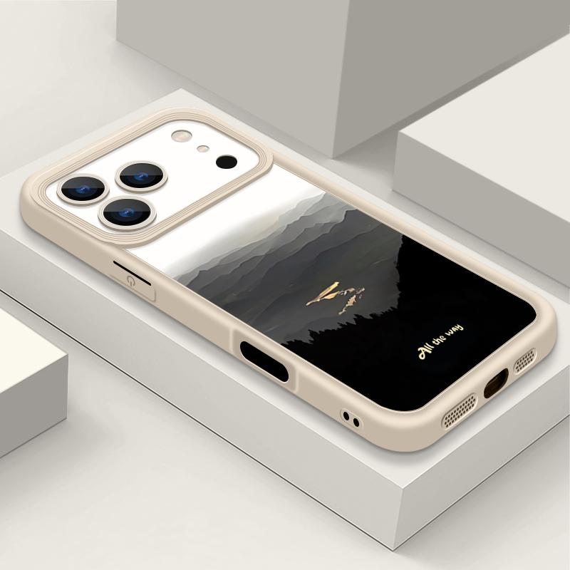 Ink Painting TPU Phone Case For iPhone Air 16e 17 16 15 14 Pro Max 13 12 Pro 15 16 14 Plus Shockproof Soft Silicone Cover Fundas