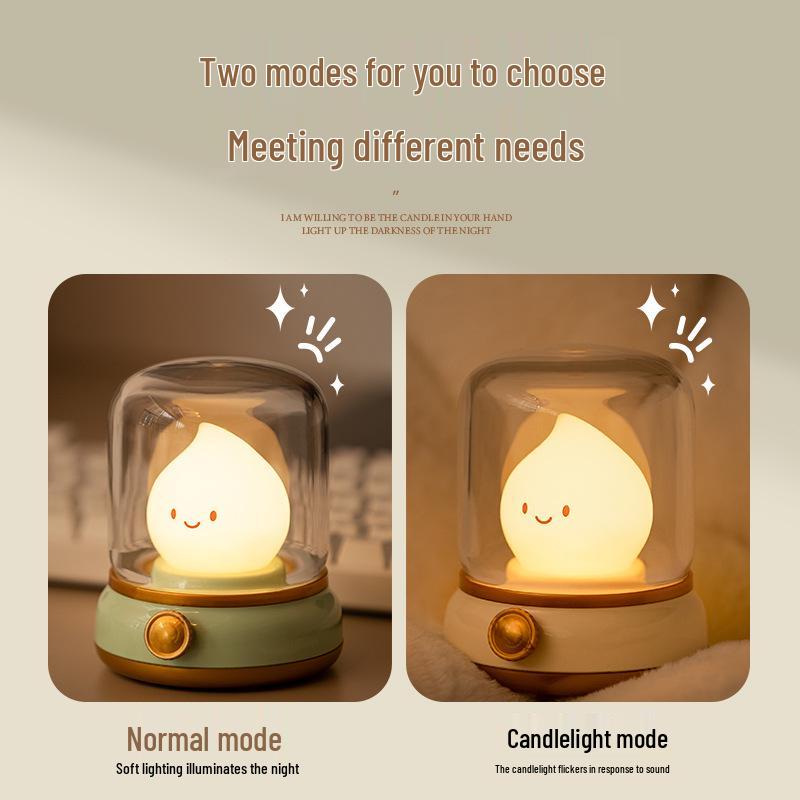 Retro Oil Lamp Night Light for Baby Feeding and Eye-Protection In Bedroom or Dormitory
