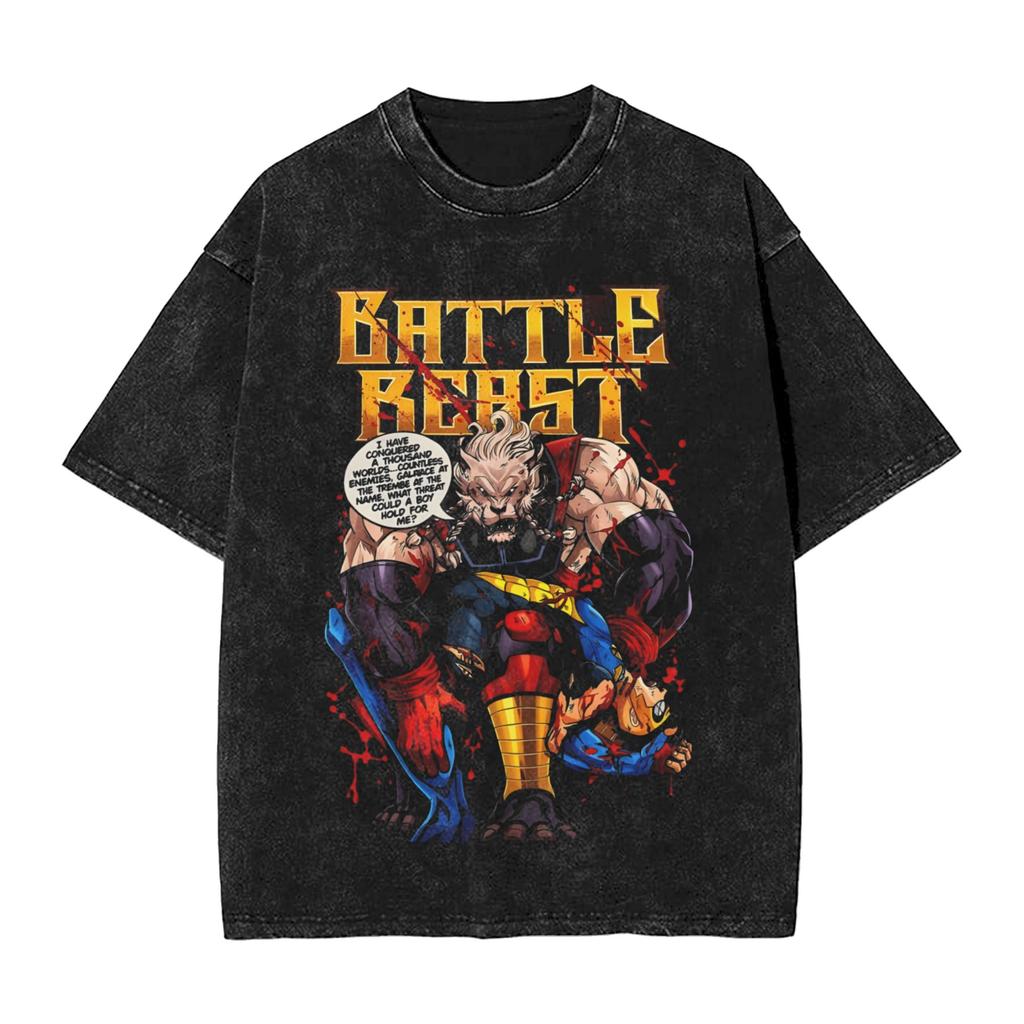 Lonely Viltrumite Invincibles Washed T Shirt Man Y2k Basic Cotton T Shirts Summer Crew Neck Leisure Tees Print Big Size Clothes