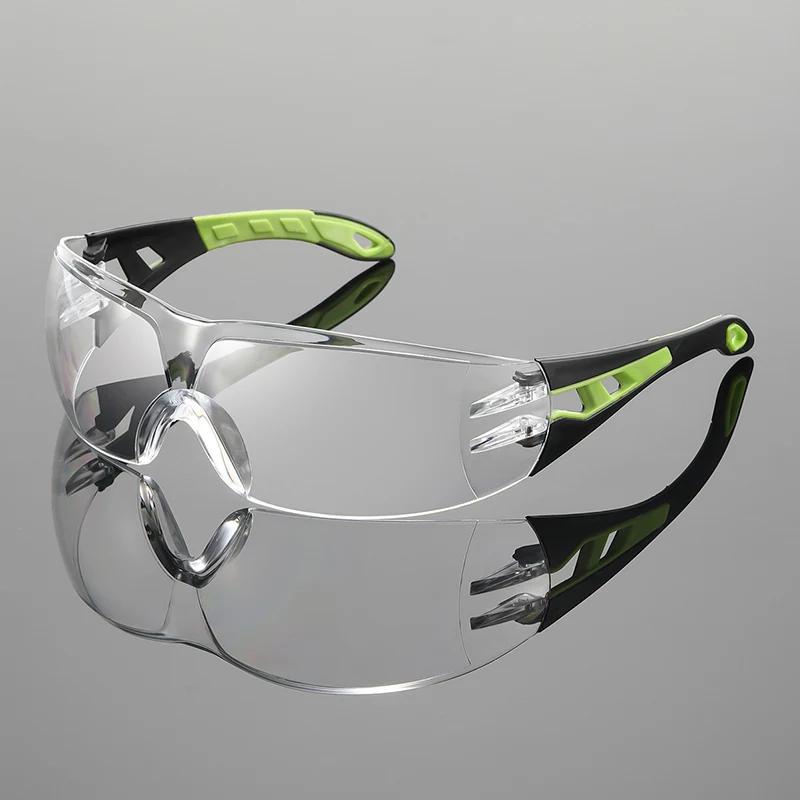 Lab Work Safety Eye Protective Glasses PC Material Anti Impact Wind Dust Proof Goggles Safety Riding Clear Glasses