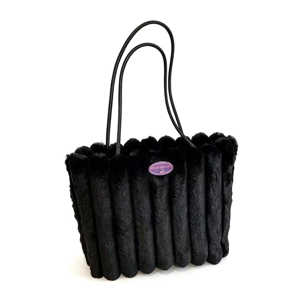 New Autumn And Winter Plush Bag Fashionable Foreign Style Crossbody Underarm Versatile Handbag Large Capacity Shoulder Bag