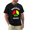 Reggae Peace Sign Rgg Reggae Tshirt Retro Style Print Casual Top