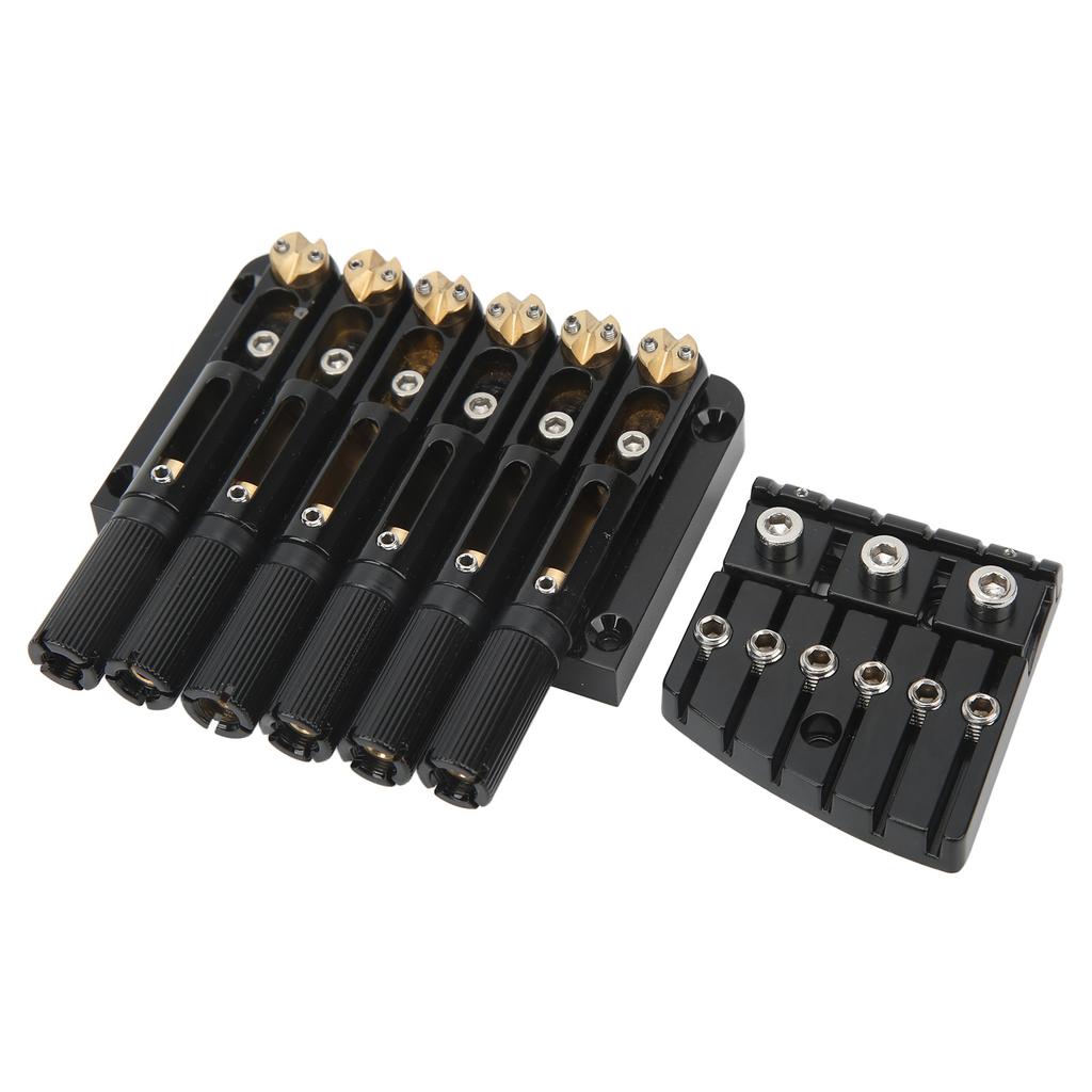 6 String Headless Guitar Bridge Retro Style Metal High Hardness Headless Guitar Replacement Bridge