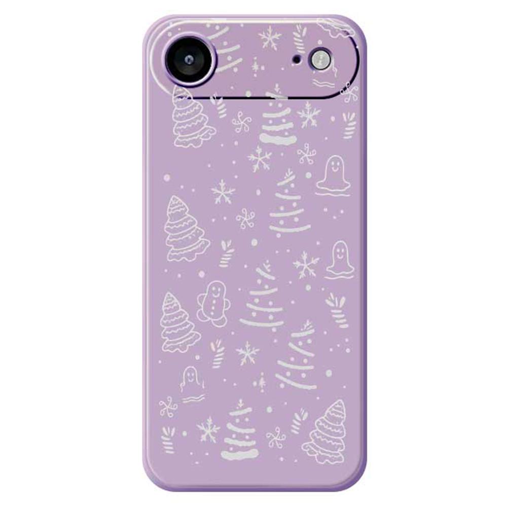 For iPhone 17 Air Case Snowflake Gingerbread Pattern Printing Straight Edge TPU Phone Back Cover