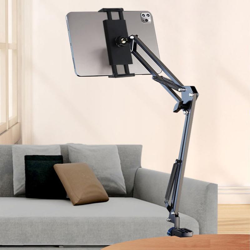 Adjustable Bedside Tablet Stand, Rotatable Long-Arm Metal Desktop Tablet Stand, Bedside Lazy Phone Holder