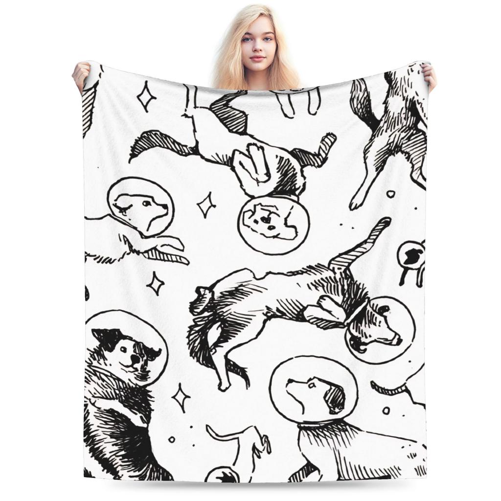 Retro Vintage Art Cute Dogs Blanket Quality Soft Warm  Throw Blanket Autumn Kids Couch Chair Sofa Bed Fashion Bedspread