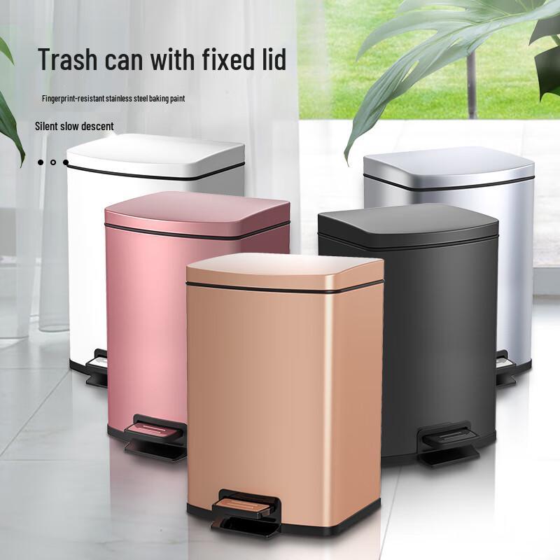Kelibang Stainless Steel Foot Pedal Trash Can