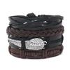 Unisex Handmade Woven Leather Bracelet - European and American Style Jewelry