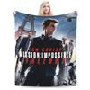 Mission Impossible Decken Korallenfleece Plüsch Bedruckt Tom Cruise Tragbar Ultra-Weich Überwurfdecken Sofa Plüsch Dünne Steppdecke