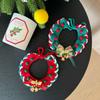 Pet Collars Christmas Pet Necklaces Cats Dogs Bells Reindeer Yarn Woven Scarves Dog Accessories for Small Dogs Puppy