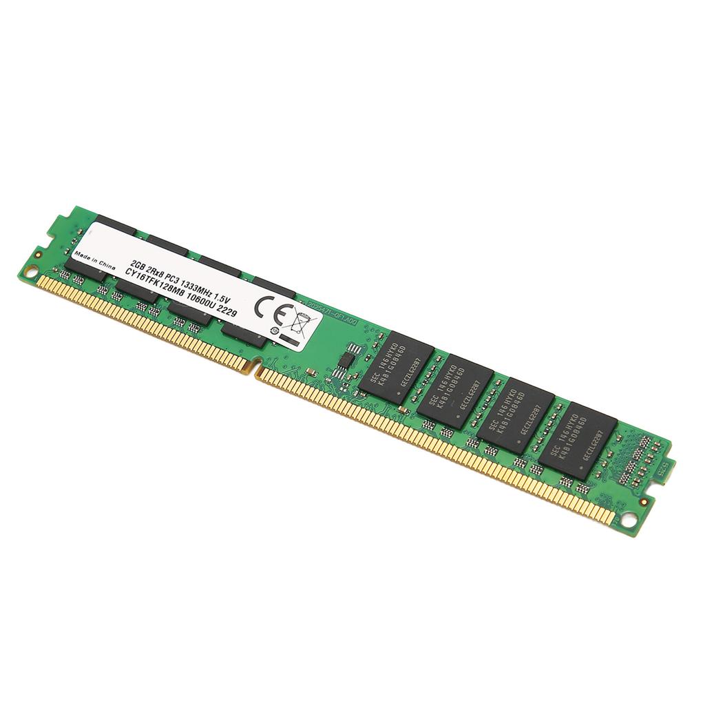 RAM DDR3 2G 2Rx8 1333MHz 240Pin Glossy Running DDR3 RAM Plug and Play High Reliability PC RAM for Desktop Computer
