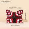 New Handmade Knitting Halloween Versatile Fashion Multi-Color Grandmother Grid Cat Ear Hat Adult Hat