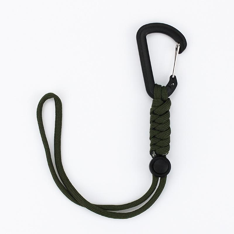 Outdoor Tactical Carabiner Keychain: Emergency Paracord Lanyard with Anti-Loss Buckle