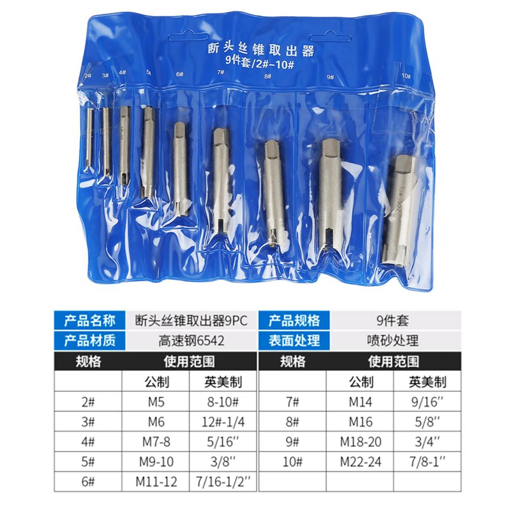 Remover Stripped Screw Tap Extractor Set Tools Steel Broken Head Taps Tool