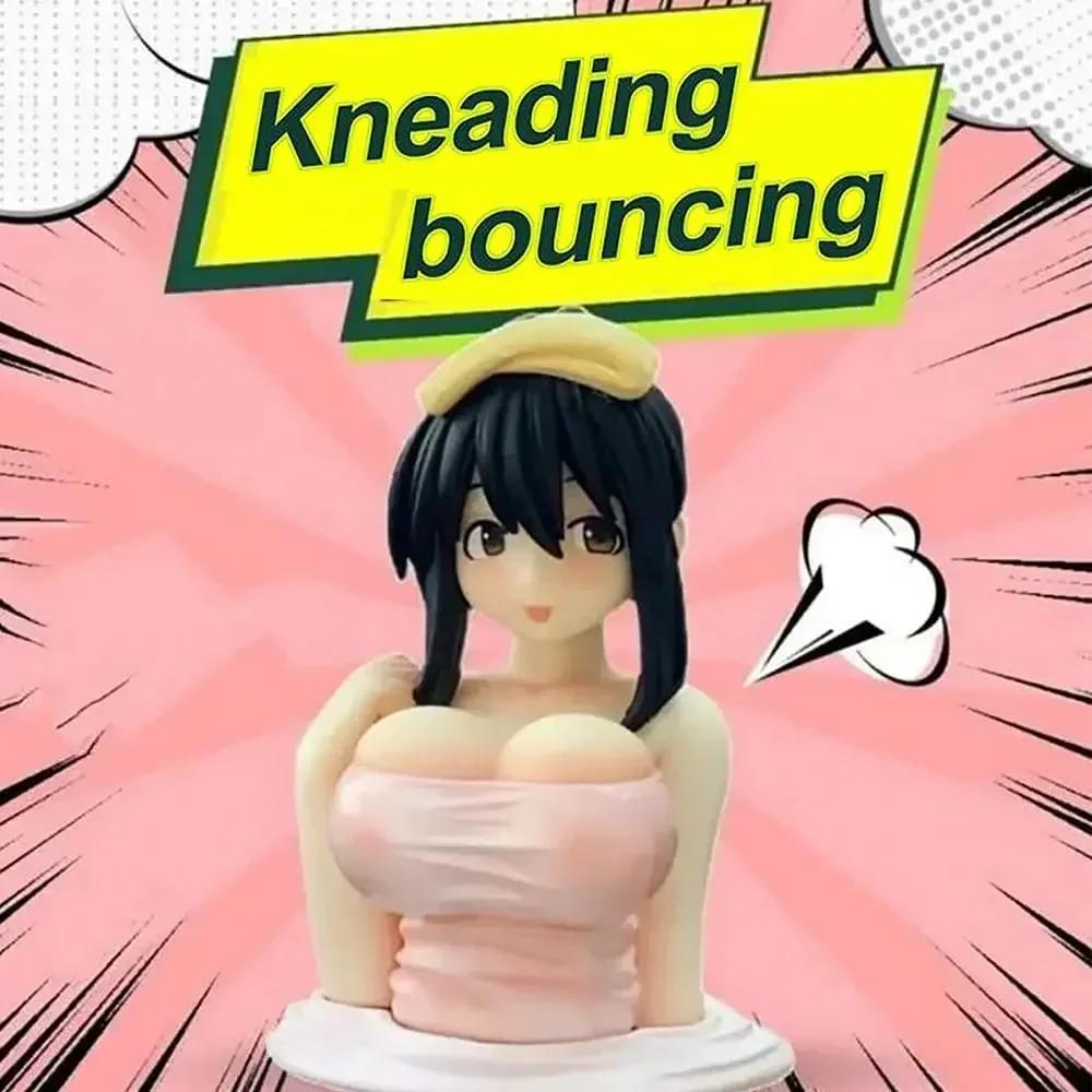 Cute Sexy Chest Shaking Girls Car Ornaments Cartoon Anime Statue Car Dashboard Sexy Doll Figurine Car Decorations
