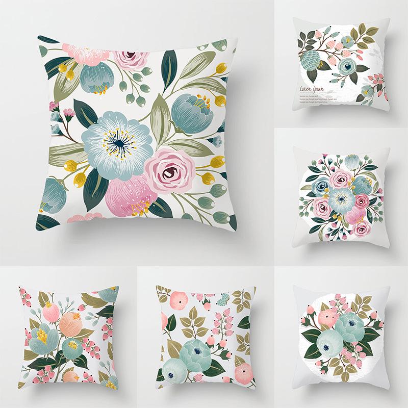Trendy Flower Floral Printed Pillow Case Sofa Throw Cushion Cover Home Decor New Trendy Flower Floral Printed Pillow Case Sofa Throw Cushion Cover Home Decor New
