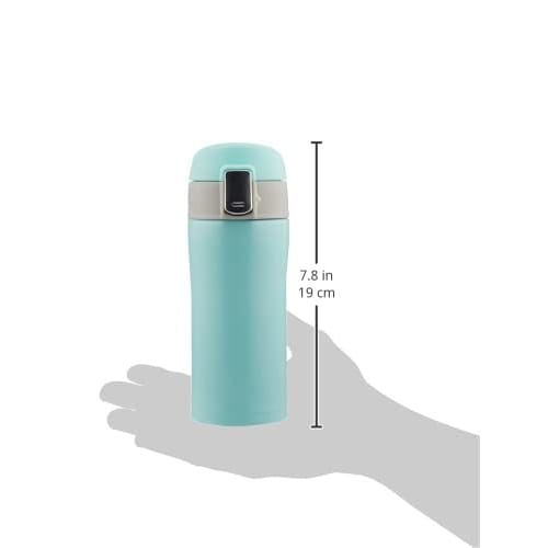 Living GRACE XS-350 BL 300ml Water Bottle, Direct Drinking, One-Touch Opening, Vacuum Insulated, Stainless Steel Bottle, Keeps Hot or Cold, Blue
