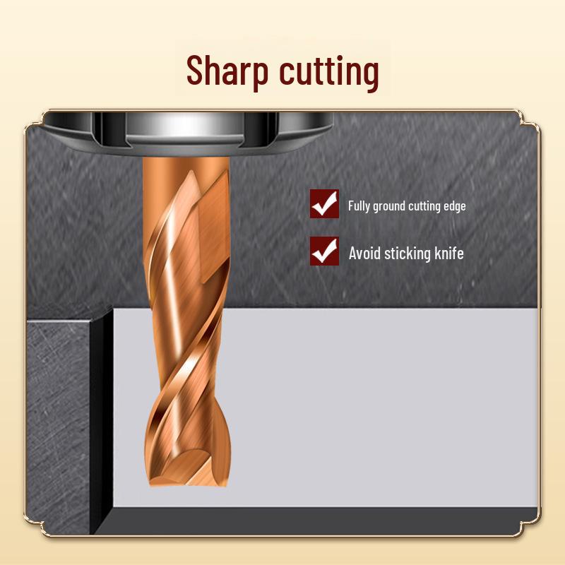 Tiangong 55° Dual-Edge Carbide End Mill – Extended Tungsten Steel Keyway Cutter for CNC & Stainless Steel.