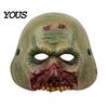 Lightweight Halloween Costume Accessory Zombie Mask, with Realistic Rotting Texture Design, Breathable Mask PU Foam Cosplay for Parties And