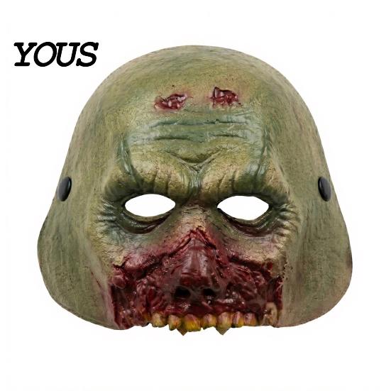 Lightweight Halloween Costume Accessory Zombie Mask, with Realistic Rotting Texture Design, Breathable Mask PU Foam Cosplay for Parties And