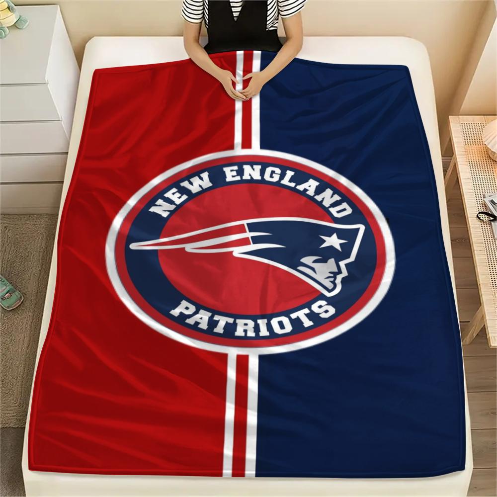 New England Patriots Print Flannel Blanket, High Quality Comfortable for All Seasons, Home Decor, Warmth and Comfort, Perfect for Christmas Gifts