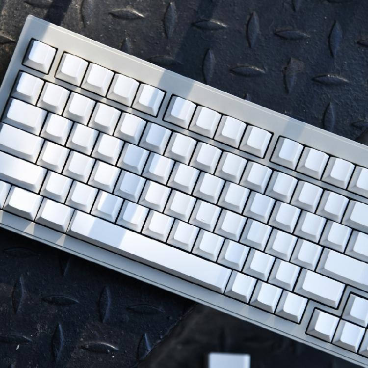 137 Tasten Kappen Cherry Profil PBT Minimalistisch Weiße Tastenkappen für Mechanische Tastatur Minimalistische Leere Tastenkappen