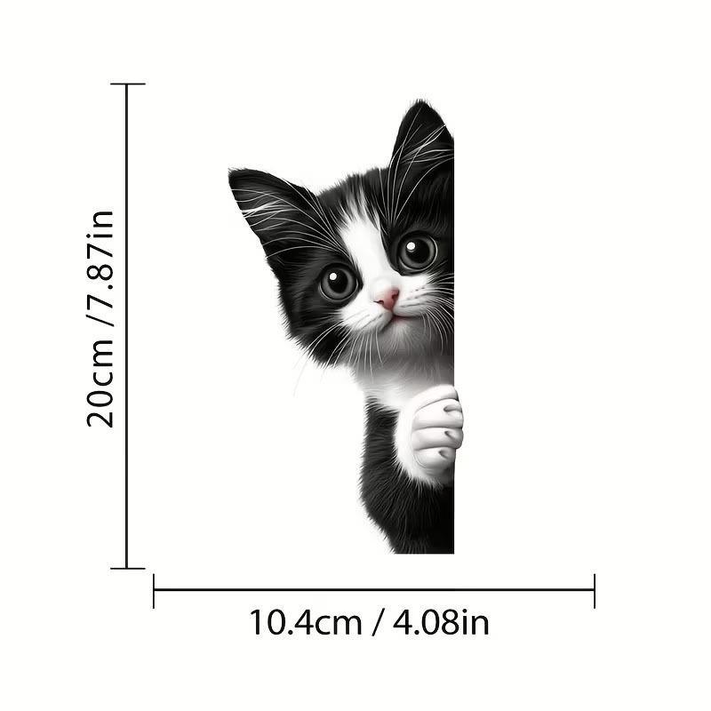 Cute Funny Peeking Cat Waterproof Sticker Self-adhesive Vinyl Decal for Car Window Laptop Skateboard Luggage