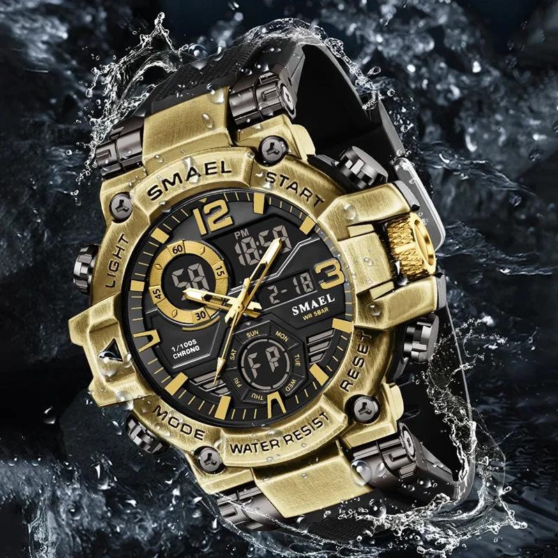 SMAEL 8110 LED Watches New 50m Waterproof Digital Watches Shockproof Sports Men Electrionic Sports Watches Men