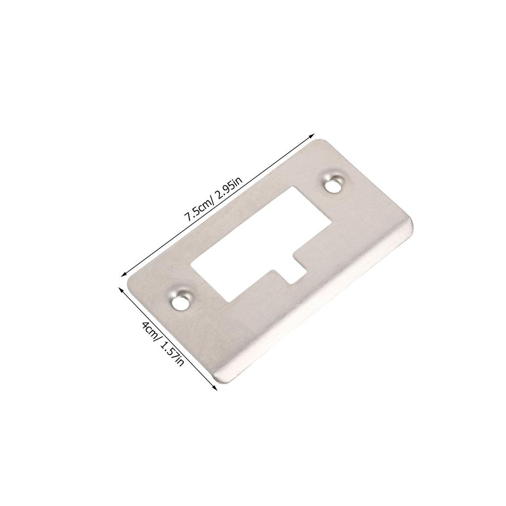 4Sets Lock Body Guide Plate Stainless Steel Door Lock Strike Plate Reinforcement for Interior Exterior Deadbolt Latch