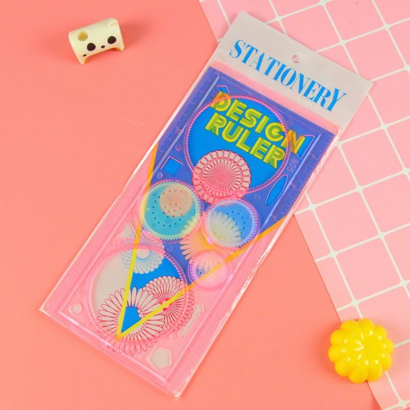 1 Set Geometry Spirograph Drawing Stencils Painting Template Art Crafts Creative Kids Educational Toy Variety of Flowers Ruler