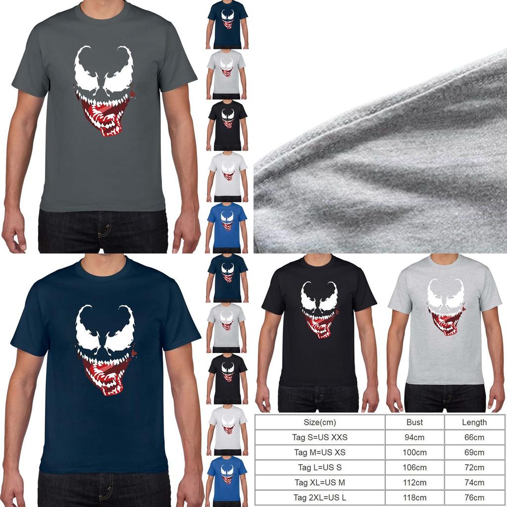 Premium Comic Venom Spider-man Men Short Sleeve T-shirt For Casual Cosplay Wear