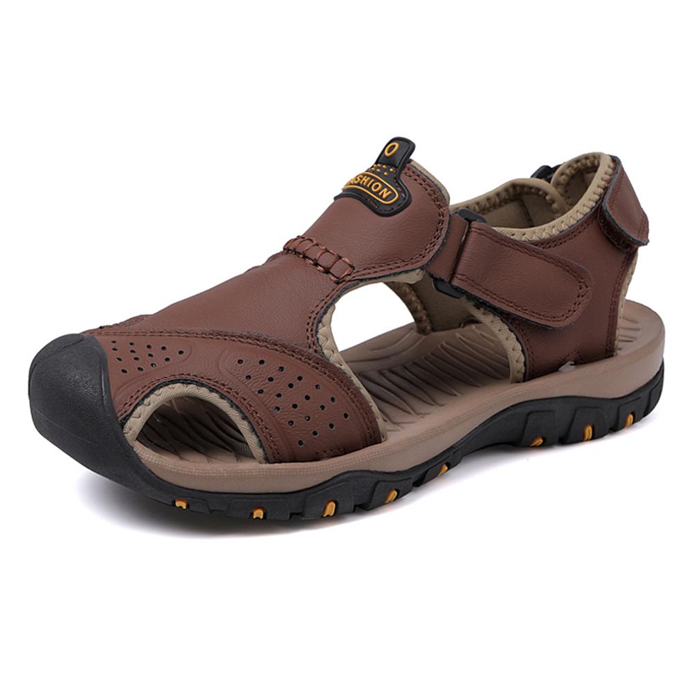 Durable Men's Open-Toe Slippers for Comfortable, Safe Outdoor Adventures