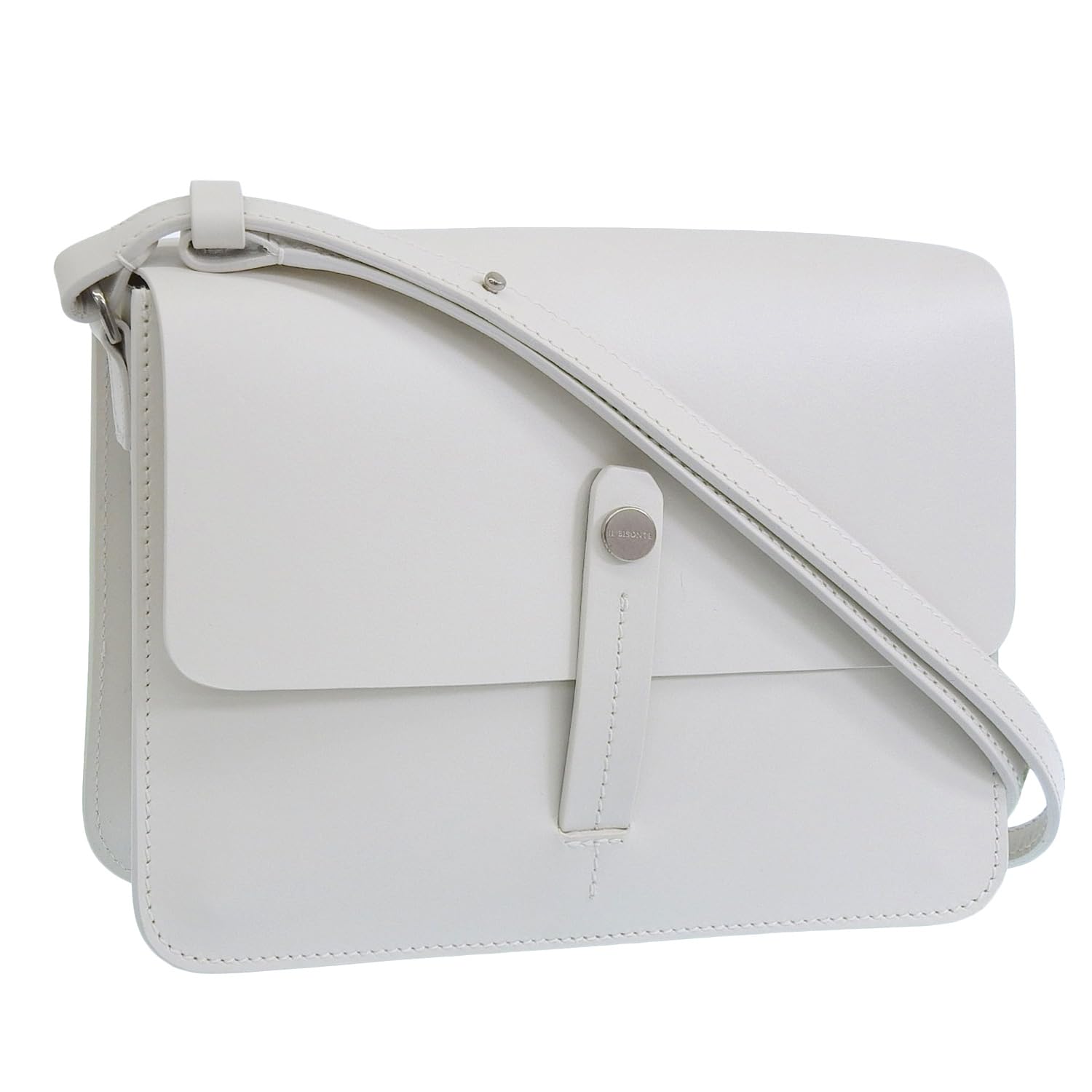 

Bag Shoulder Bag Leather Genuine Leather Brand BCR324 PV0041 TONDINA Crossbody IL BISONTE [IL BISONTE] Women s (BIANCO FOCA/White) [Item]