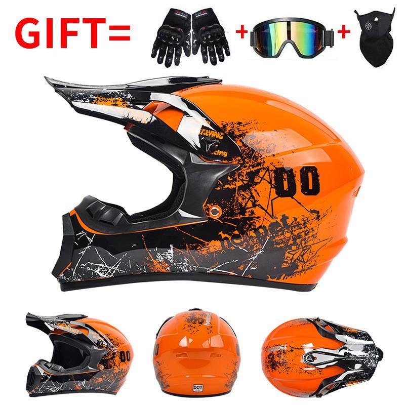 DOT Certified Motorcycle Full Helmet Off-road Mountain Bike Downhill Riding Safety