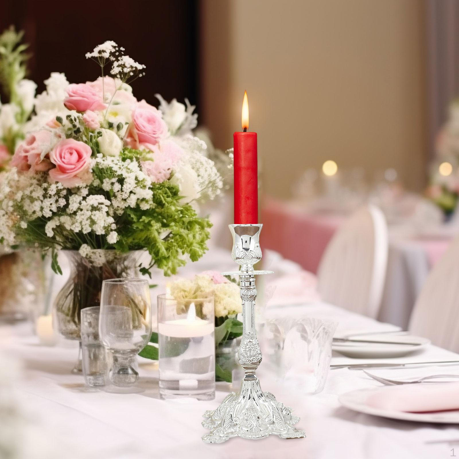 

Подсвечник Подсвечник Элегантный Канделябр Декоративная Подставка для Празднования Спальни Столовой silver