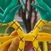 Pineapple Fruit Glasses Fruit Shape Eyeglasses Fiesta Tropical Pineapple Sunglasses,Hawaiian Luaus Party Eyeglasses
