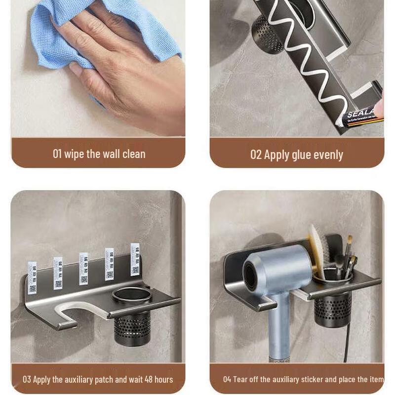 Miling Bohrloser Wandmontierter Haartrocknerhalter